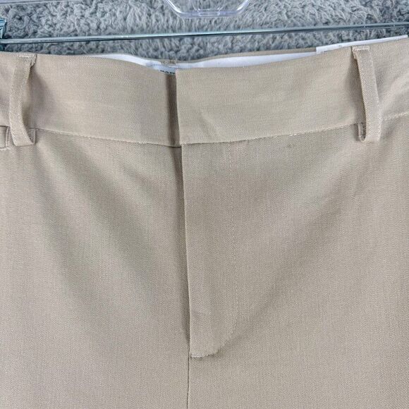 Crown Ivy Pants Womens 12 Tan Cary Fly Front Year Round Slim Fit NWT $65 - Picture 4 of 16